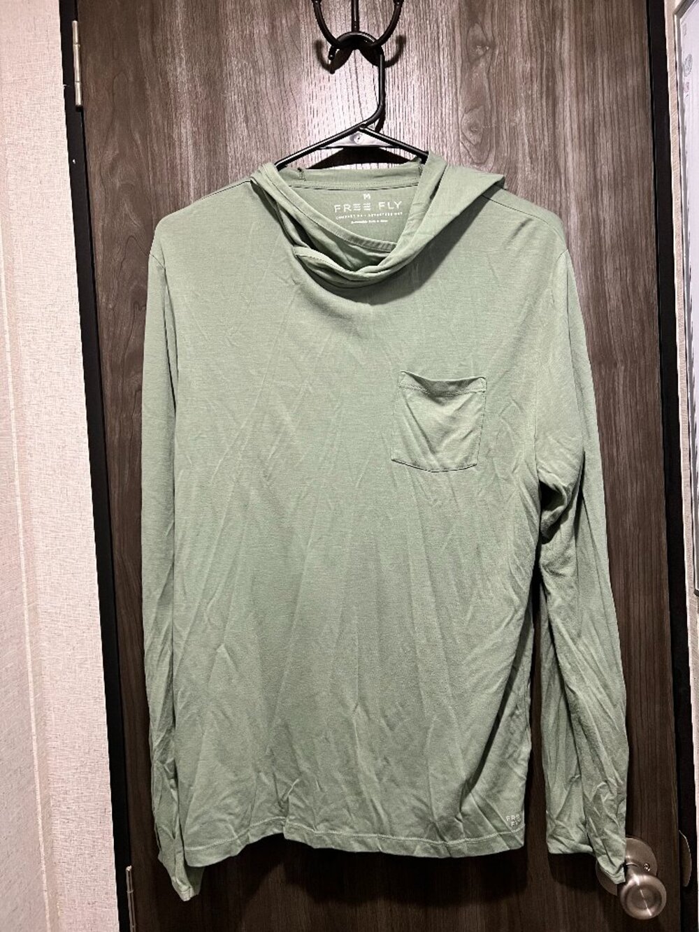 Free Fly Bamboo Lightweight Hoodie - Sage #2